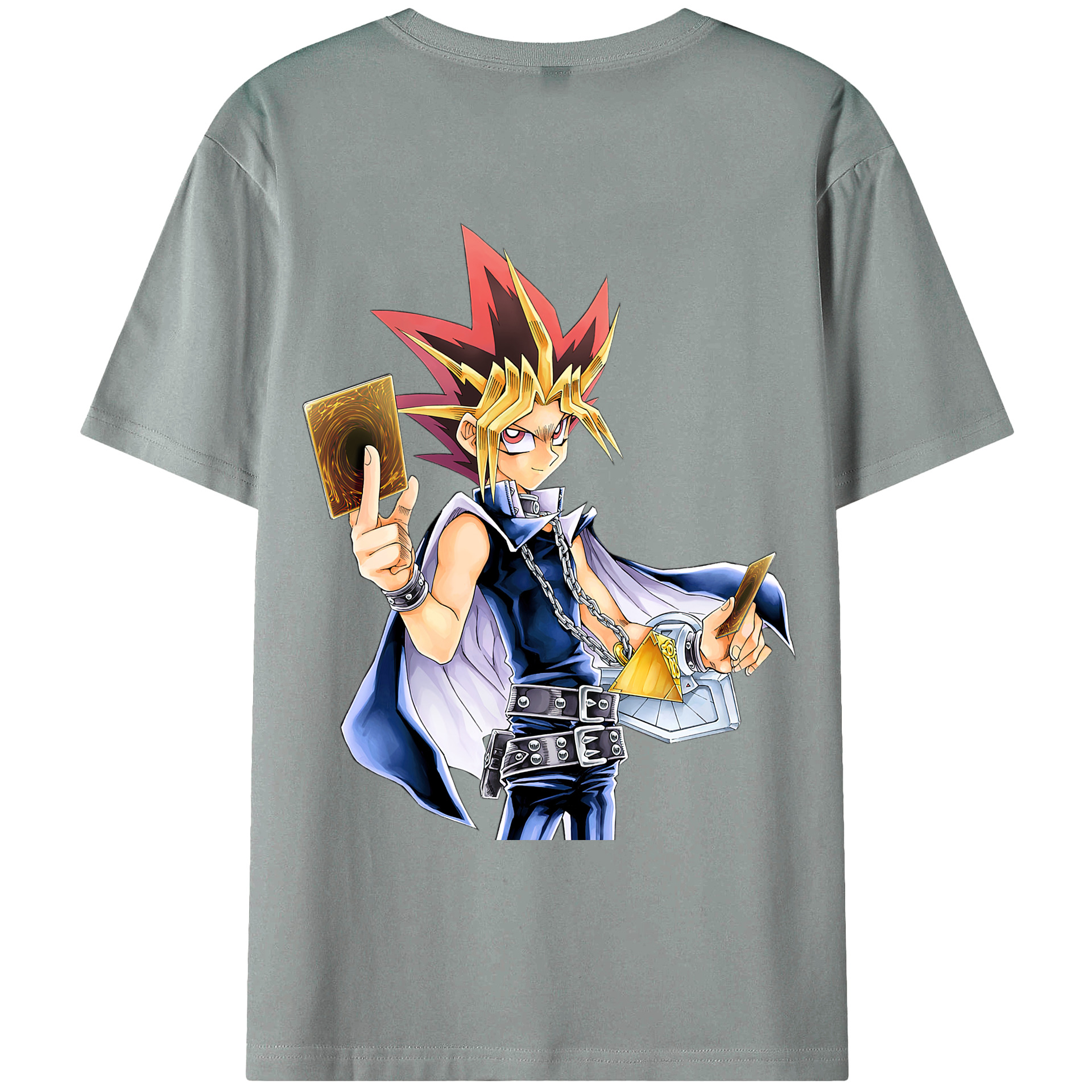 （画像用） 遊☆戯☆王 Yu-Gi-Oh! 綿100％ メンズ半袖Tシャツ（バックプリント） 通気性